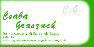 csaba grasznek business card